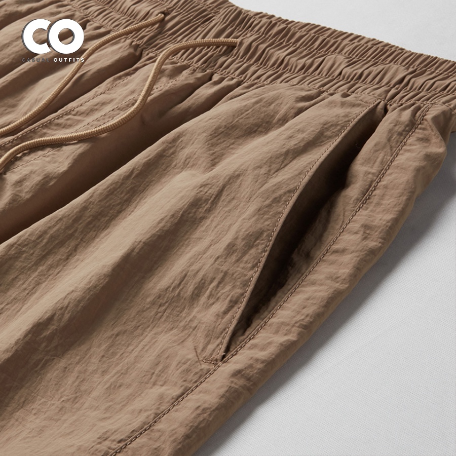 Quần short Polkin basic unisex nam nữ form relaxed thoáng khí - Màu Beige