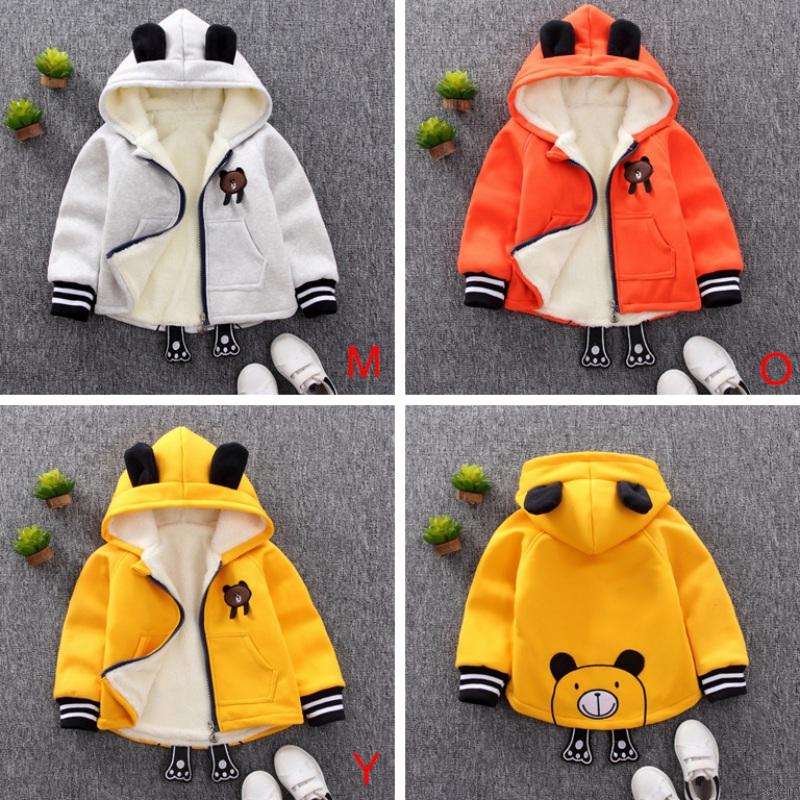 Áo Hoodie Họa Tiết Gấu Hoạt Hình Dễ Thương Cho Bé 6m-5t