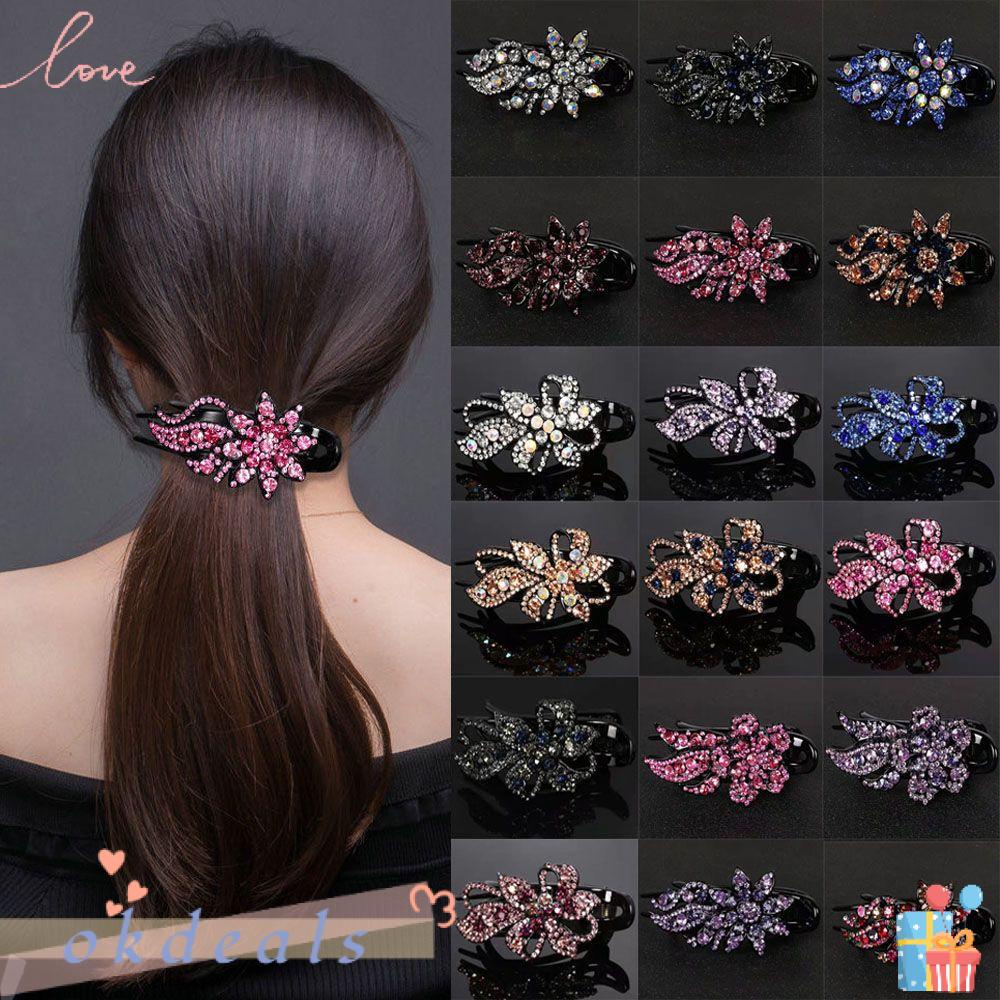 1 Kẹp Tóc Đuôi Ngựa Thanh Lịch Cho Nữ|Kẹp Tóc Mỏ Vịt Thiết Kế Thời Trang