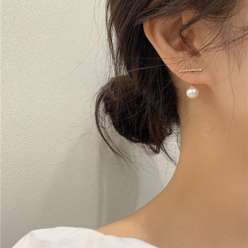Bông Tai Đính Ngọc Trai Đơn Giản Dễ Thương Thời Trang Cho Nữ