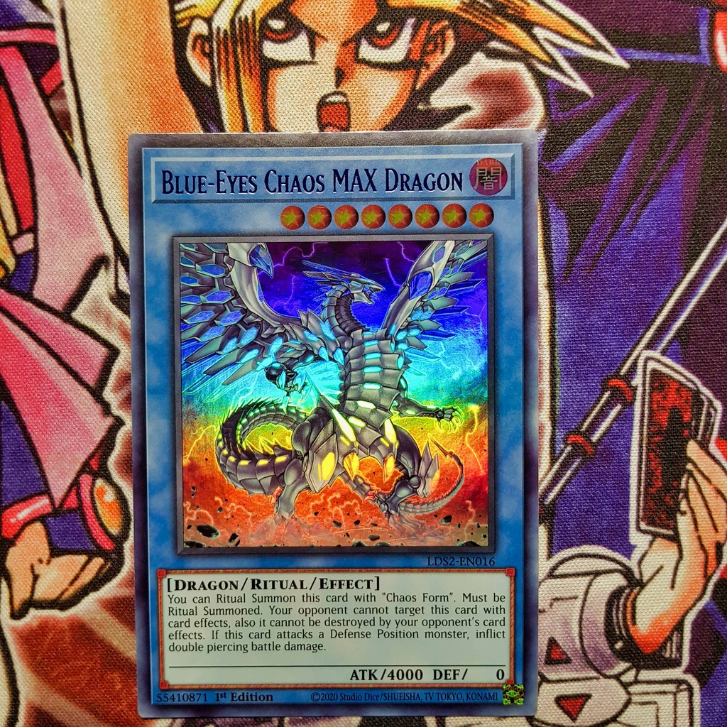 Thẻ bài Yugioh chính hãng | Blue-Eyes Chaos MAX Dragon | LDS2 Ultra Rare