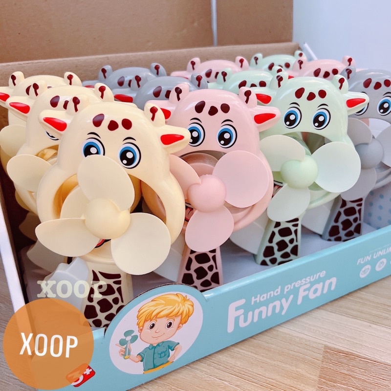 Đồ chơi trẻ em cho bé trai bé gái sơ sinh giá rẻ Quạt cầm tay hình hươu nhiều màu Shop Phương linh 86 D28