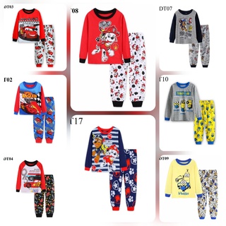 Bộ quần áo dài tay họa tiết chú chó cứu hộ cho bé trai DTBT07