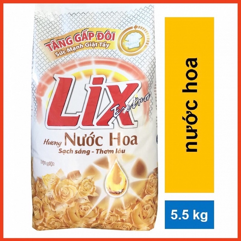 Bột Giặt Lix Hương Nước Hoa 5,5kg