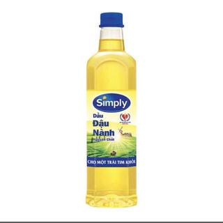 Chai Dầu đậu nành nguyên chất Simply 1 lít