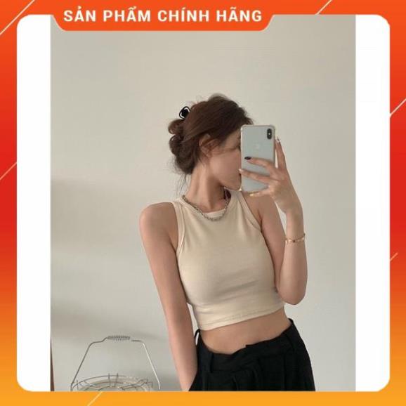 Áo Ba Lỗ Nữ Xuất Khẩu Dáng Croptop Cotton Tăm Siêu Mềm Mịn
