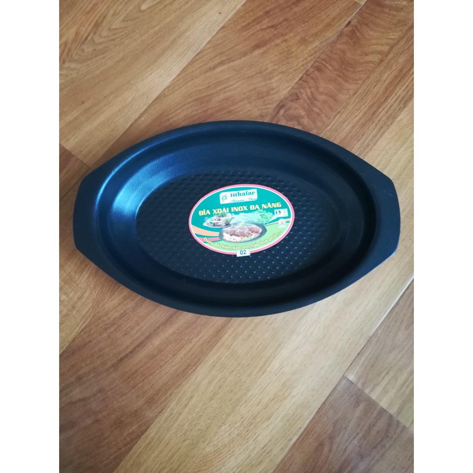 Dĩa Bò Né Sâu Lòng,Đĩa Hấp Cá Om Cá Chống Dính Đa Năng Lòng Sâu Inox-Tiến Thành