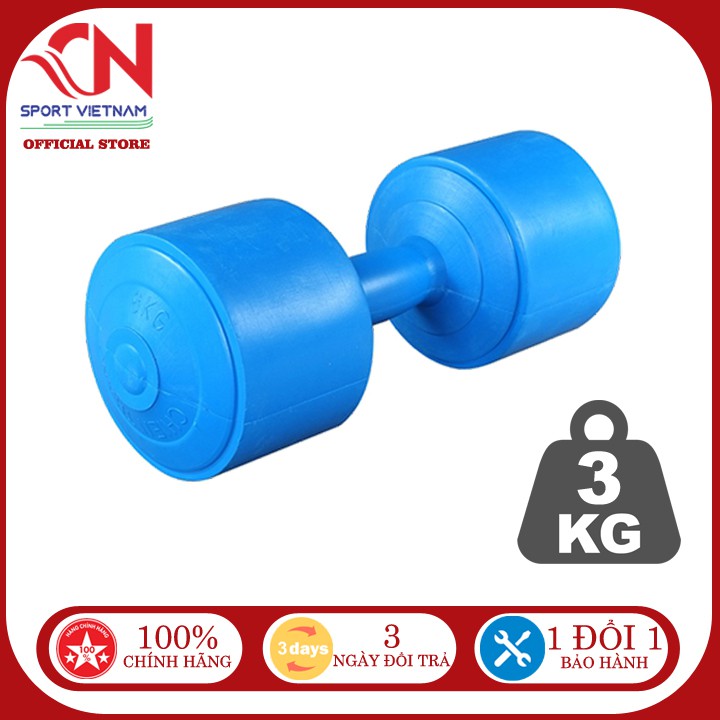 Tạ tay 3kg nhựa cao cấp tập gym tập thể dục