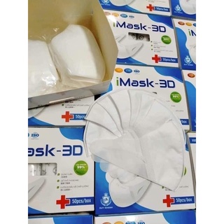 Hộp 50 Cái Khẩu Trang 3D Mask DUY KHÁNH Màu Trắng Giúp Ngăn Giọt Bắn Ngừa