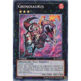 Thẻ bài Yugioh - TCG - Grenosaurus / SP13-EN022'