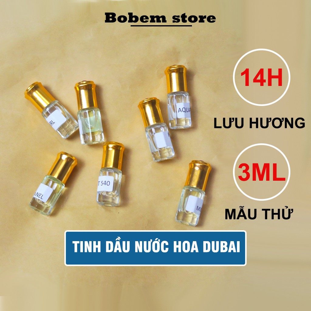 Tinh dầu nước hoa Dubai lưu hương 14 tiếng - chai 3ml dạng lăn