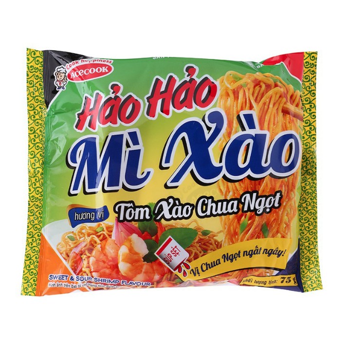 Thùng 30 Gói x 75g Mì Tôm Hảo Hảo Tôm Xào Chua Ngọt
