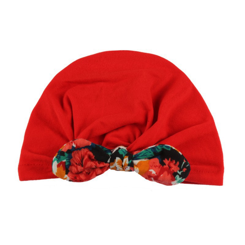 Nón turban vải mềm dễ thương cho bé gái sơ sinh