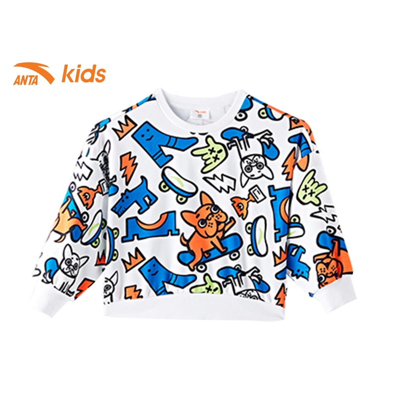 Áo nỉ thời trang bé trai thương hiệu Anta Kids 352139735-1