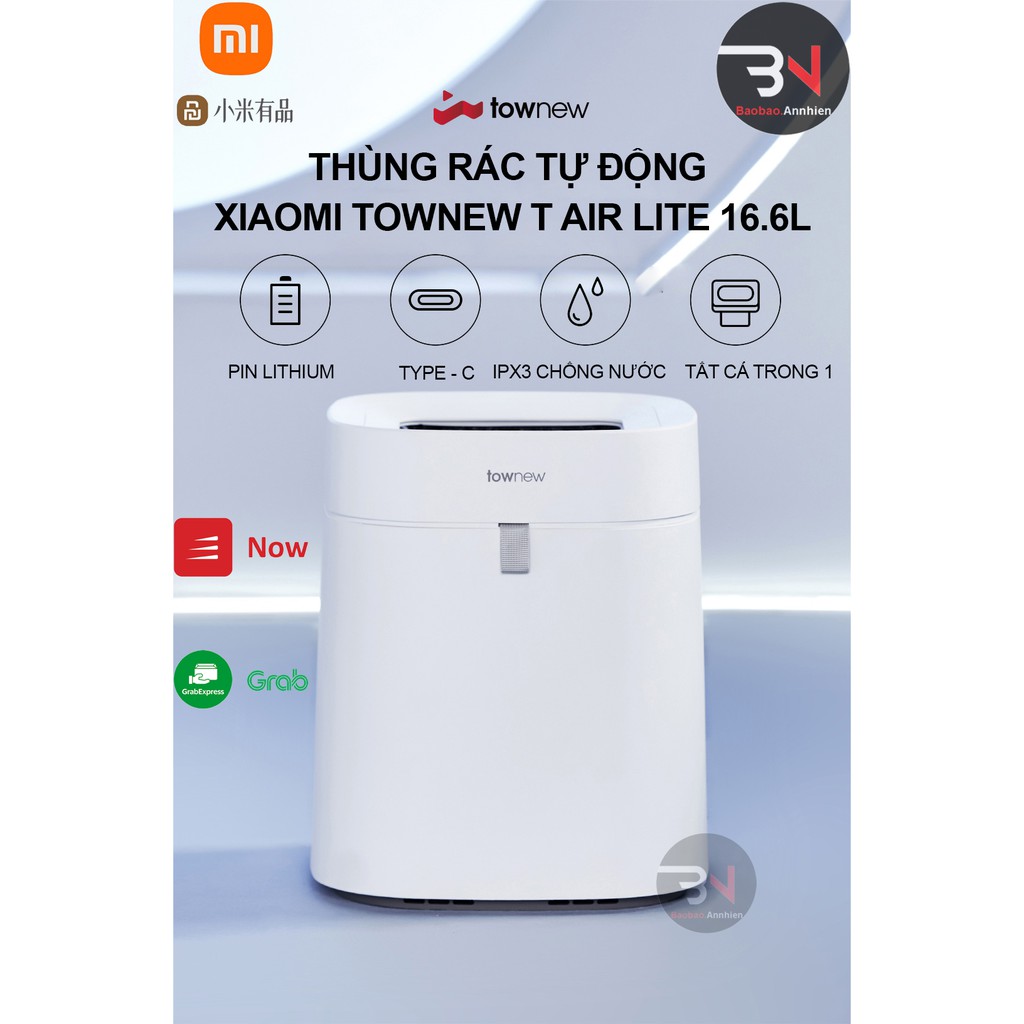 Thùng rác tự động Xiaomi Townew T Air Lite 16.6L