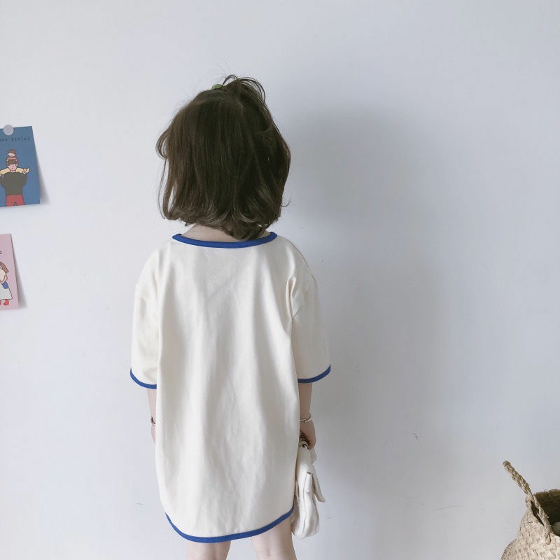 V087- Váy xuông bé gái tay lỡ sz 80-140, váy cho bé in hình thời trang