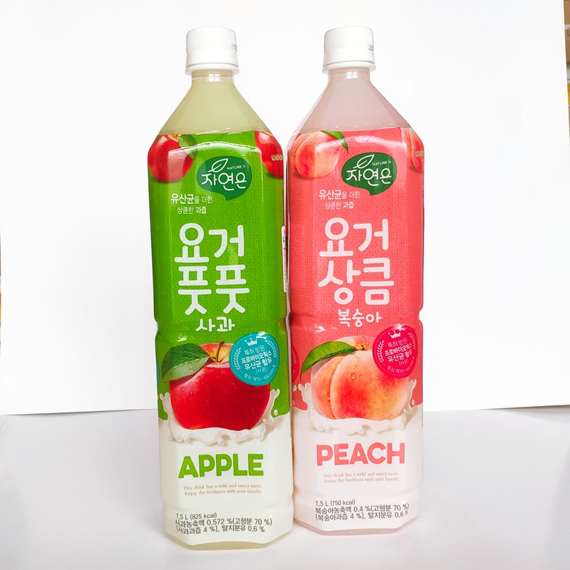 Nước Trái Cây Lợi Khuẩn Woongjin Hàn Quốc Vị Đào,Táo Chai 1500ML | BigBuy360 - bigbuy360.vn