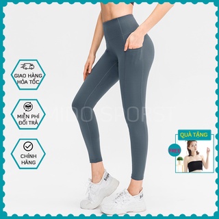 Quần tập Gym, Yoga nữ dài có túi, kiểu quần tập legging nâng mông, cạp cao co giãn 4 chiều, thoáng mát -  QL12