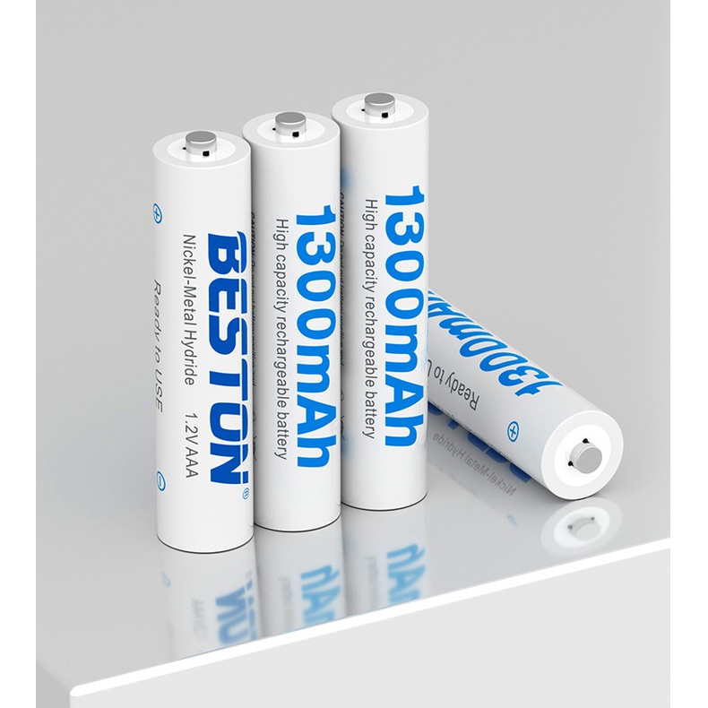 Hộp 04 Pin sạc AAA 3A BESTON dung lượng 1100mAh, 600mAh, 800mAh, 1300mAh Tặng kèm hộp đựng pin