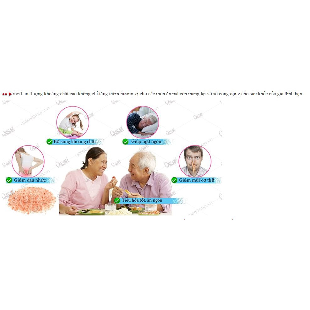 MUỐI HỒNG 1kg Qaisar Hymalaya loại cao cấp