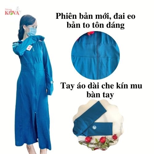 Áo Chống Nắng Nữ Toàn Thân Cao Cấp Dáng Dài Đẹp Keva Phiên Bản Cải tiến Mới Đai Eo Tôn Dáng Siêu Nét | BigBuy360 - bigbuy360.vn