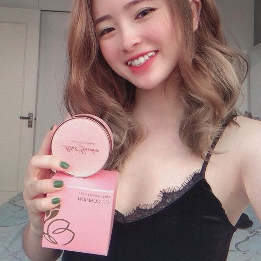 Kem che khuyết điểm - Phấn nước - Phấn má hồng 3 trong 1 CC Cushion SPF 40+ PA+++ 12g bibi90
