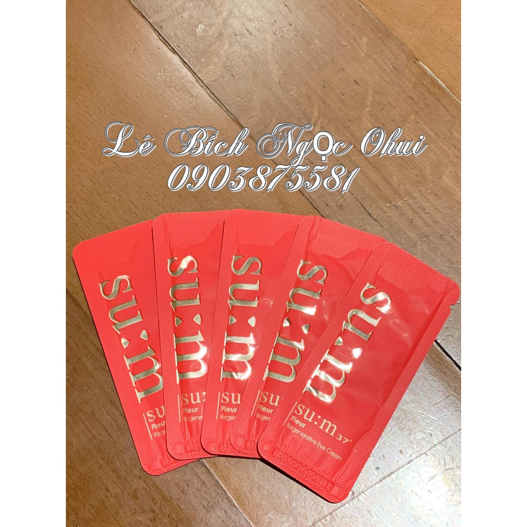 Combo 10 Gói Kem Mắt Sum Đỏ Chống Lão Hóa, Cải Thiện Nếp Nhăn Thâm Quầng Mắt Sum37 - Su:m37 Fleur Regenerative Eye Cream