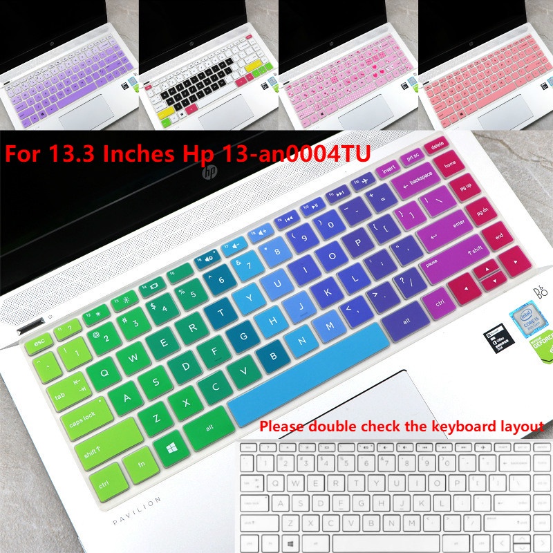 Miếng dán bảo vệ bàn phím laptop 13.3 inch Hp 13-an0004TU bằng silicon mềm siêu mỏng chống thấm nước
