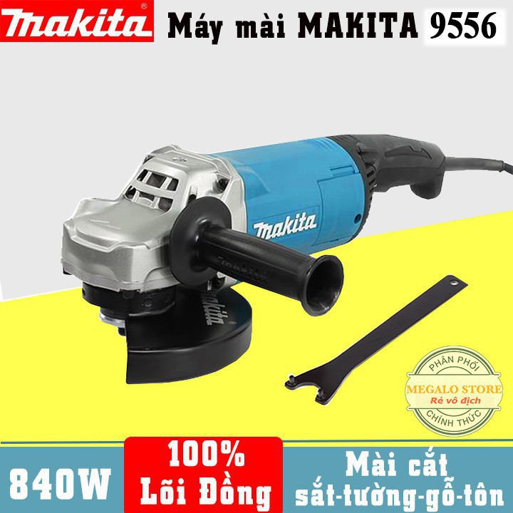 Máy Mài, Máy Cắt MAKITA 9556NB - Công tắc gạt đuôi - Công suất 840W - Mài, Cắt Sắt - Gỗ - Gạch - Tôn