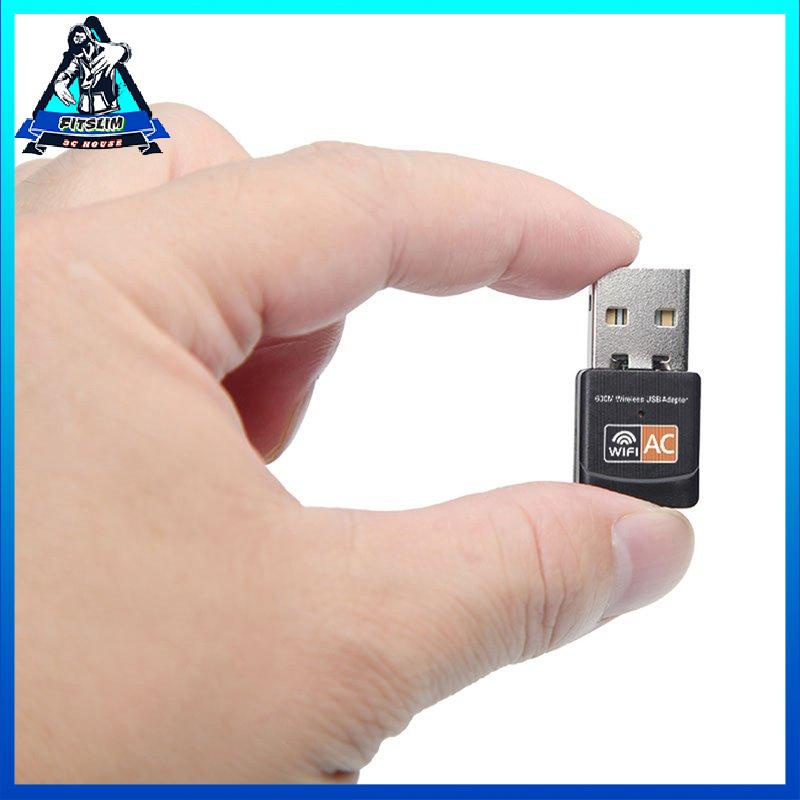 [Fitslim] USB Wifi Adapter 600Mbps Wifi Adapter Antenna USB Ethernet PC Wi-Fi Adapter