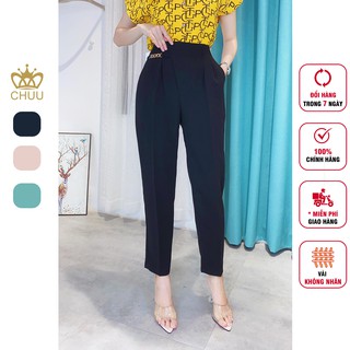 Quần ống suông cạp cao nữ công sở CHUU vải không nhăn Q6102