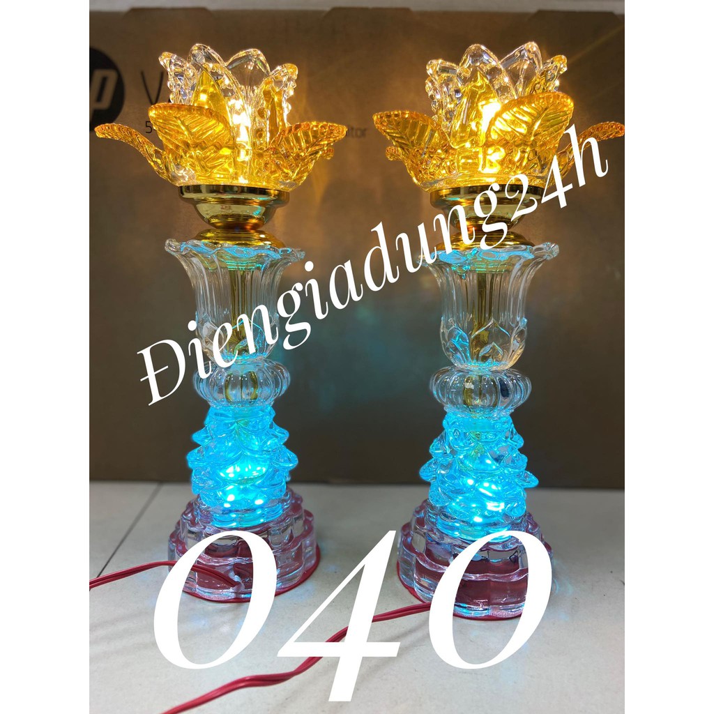 ĐÈN THỜ PHA LÊ CAO CẤP 040 (33.5cm) 1 CẶP