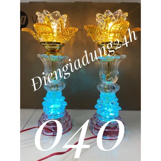 ĐÈN THỜ PHA LÊ CAO CẤP 040 (33.5cm) 1 CẶP
