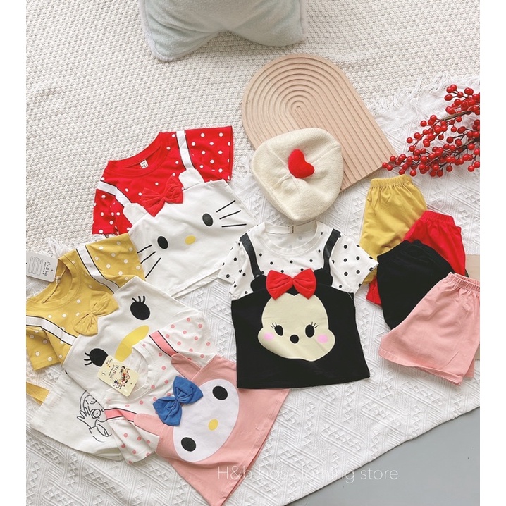 Xả Set nơ thật hoạt hình cute bé gái