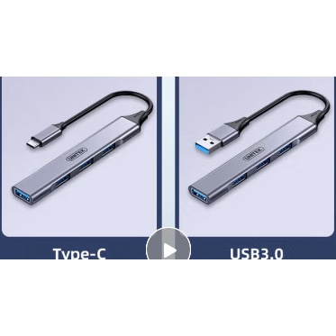 Hub Usb  chia cổng USB 3.0 và 2.0 UNITEK H204A/H204B mini - Chính hãng - Bảo hành 18 tháng !!! .