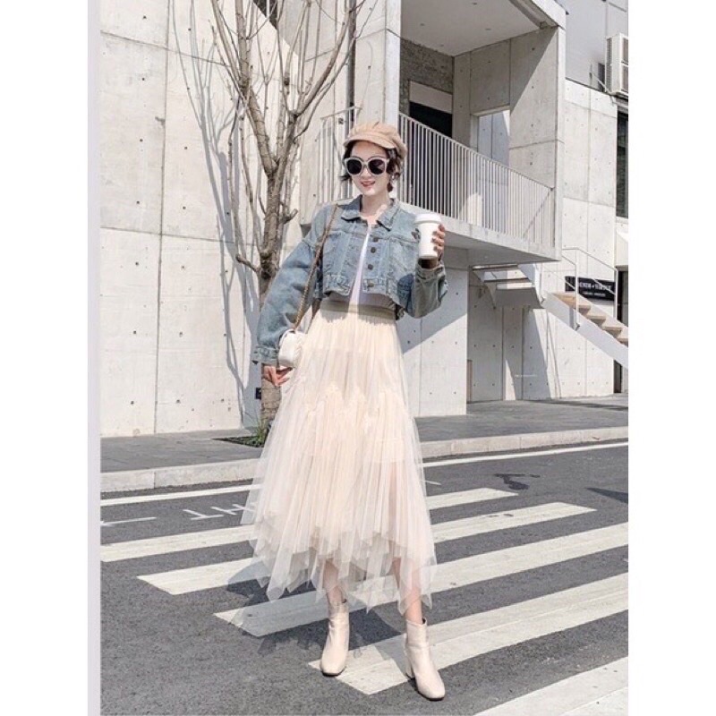 Chân Váy Lưới Tutu Hàng Quảng Châu Cao Cấp Chân Váy Dài