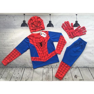 Bộ đồ bé trai quần áo siêu nhân nhện dài tay
