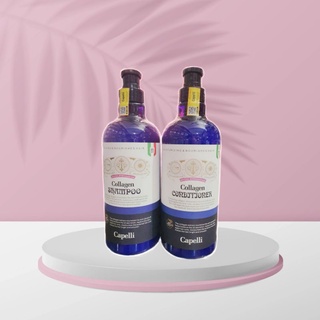Cặp dầu gội đầu & dầu xả collagen capelli cao cấp của ý 850ml