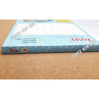 Giấy Decal A4 Tomy 130 [ 100 Tờ - 1200 Nhãn 101x47mm ]