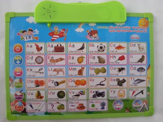 Bảng học, bảng nói song ngữ thông minh nhiều chủ đề cho bé - chạy bằng pin
