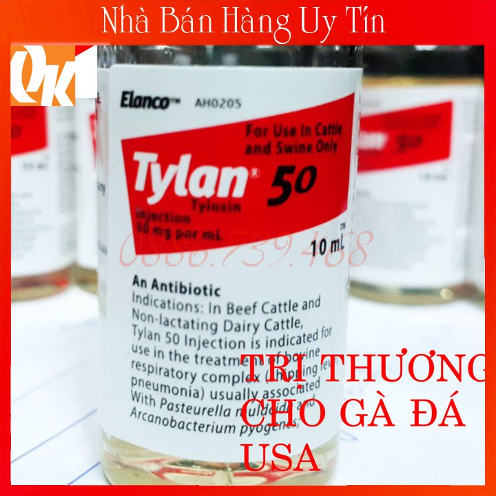 Tylan 50 Chai 10ml  Gà Bị Cựa Nặng Trị Khò Khè Sỗ Mũi