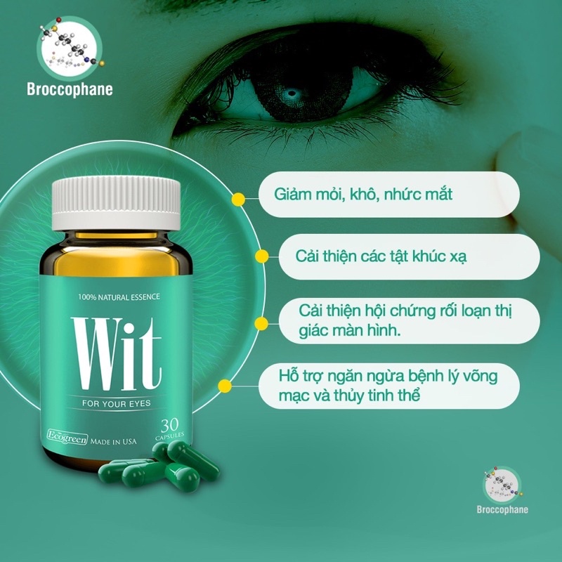 Viên Uống Bổ Mắt Của Mỹ Wit Ecogreen - 30 Viên