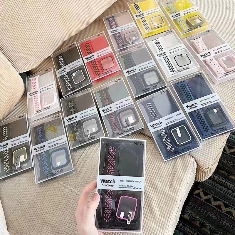 Ốp Dây Đeo Đồng Hồ Bằng Silicone TPU Cho Apple Watch 42MM 38MM Series 3 2 1