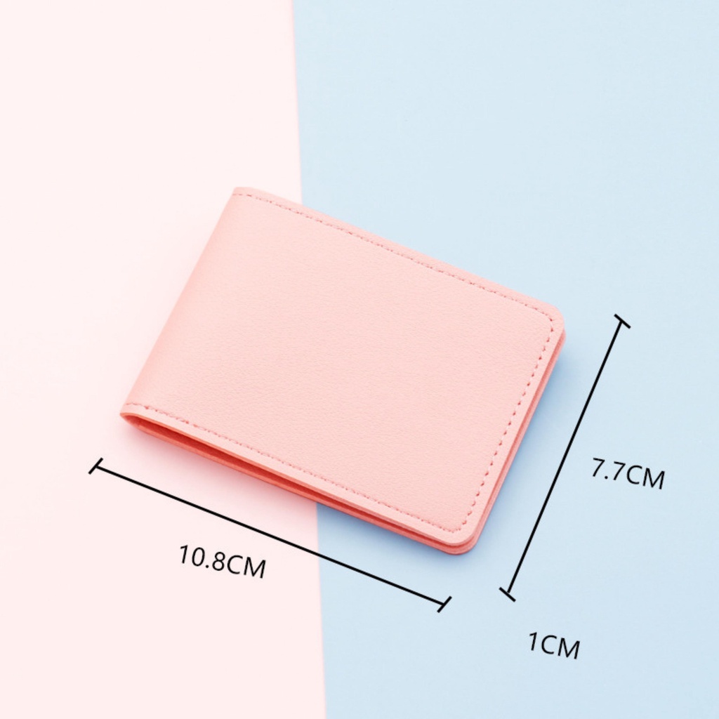 Ví mini nam nữ nhỏ gọn LETIS VI11, bóp da dựng thẻ tiền tiện dụng phong cách thời trang đơn giản nhiều màu