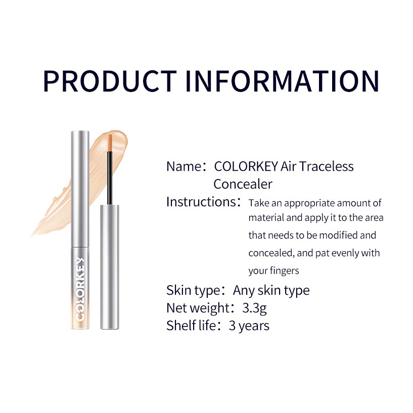 COLORKEY Kem Che Khuyết Điểm Colorkey Dưỡng Ẩm Lâu Trôi 3g | BigBuy360 - bigbuy360.vn