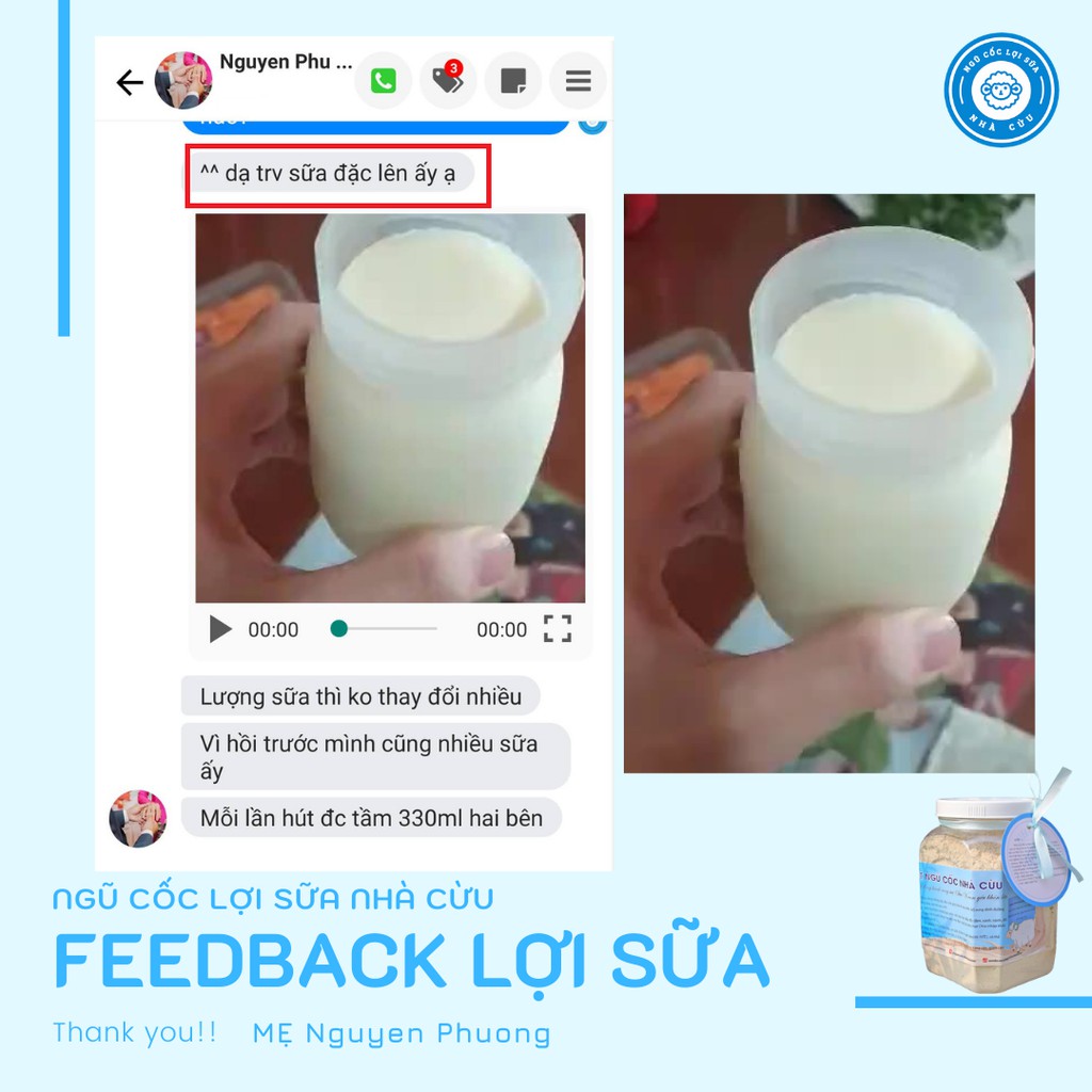 Combo ngũ cốc lợi sữa Nhà Cừu, 1kg bột ngũ cốc Xả Stress  và 0,5 kg cao chè vằng