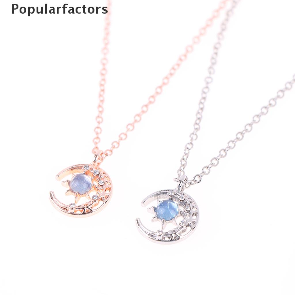 Dây Chuyền Mặt Trăng Và Ngôi Sao Đính Đá Thời Trang