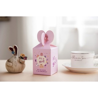 HT1 Hộp quà gấp trái tim 6*6*8cm