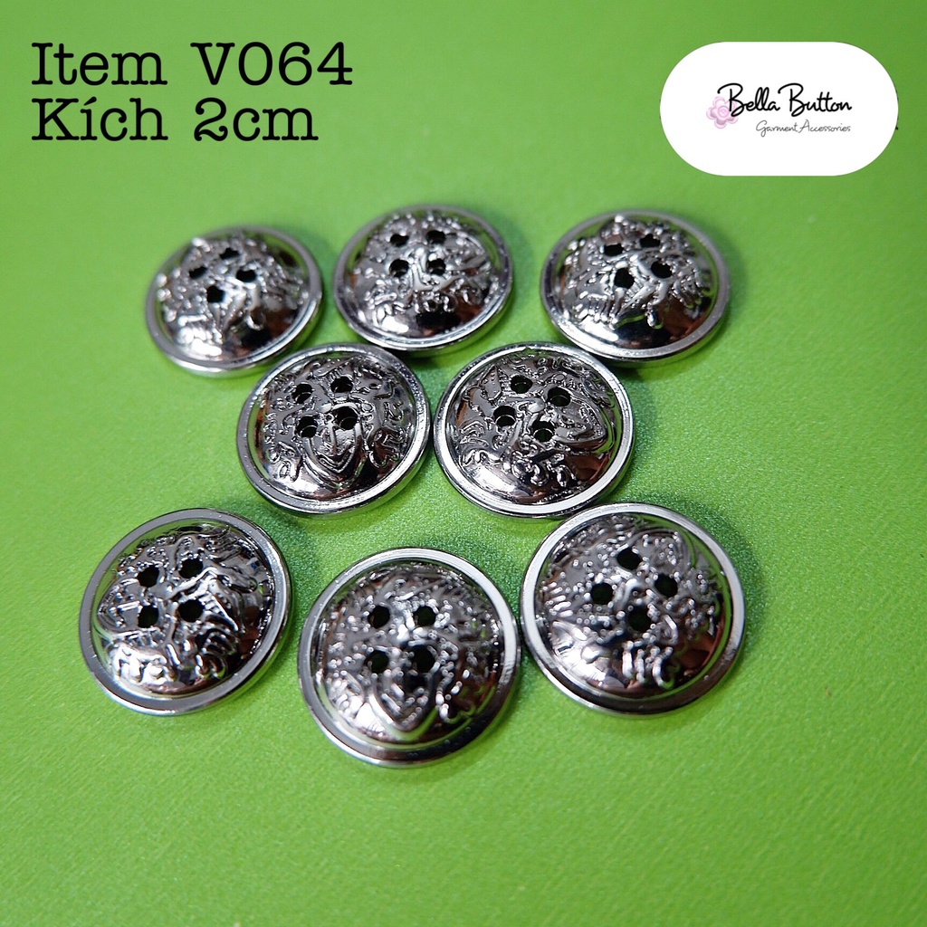 NÚT ÁO KHOÁC DẠ LOẠI 4 LỖ SIZE 2CM V064 -tr.button