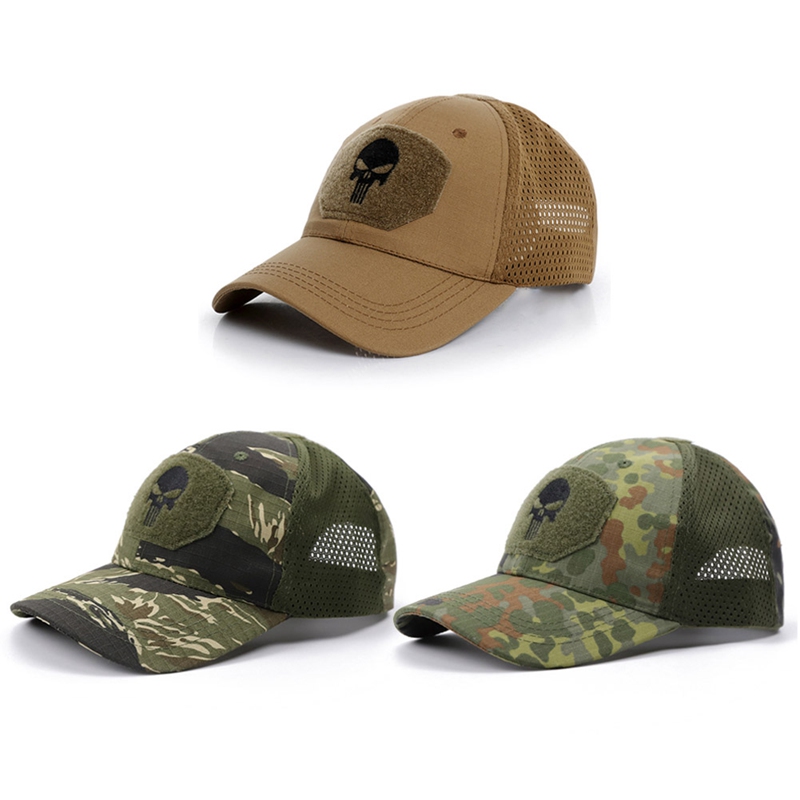 Punisher Skull Baseball Cap Tactical Summer Sunscreen Hat Camouflage Military Army Camo Airsoft Hunting Camping Hiking Hit Upon